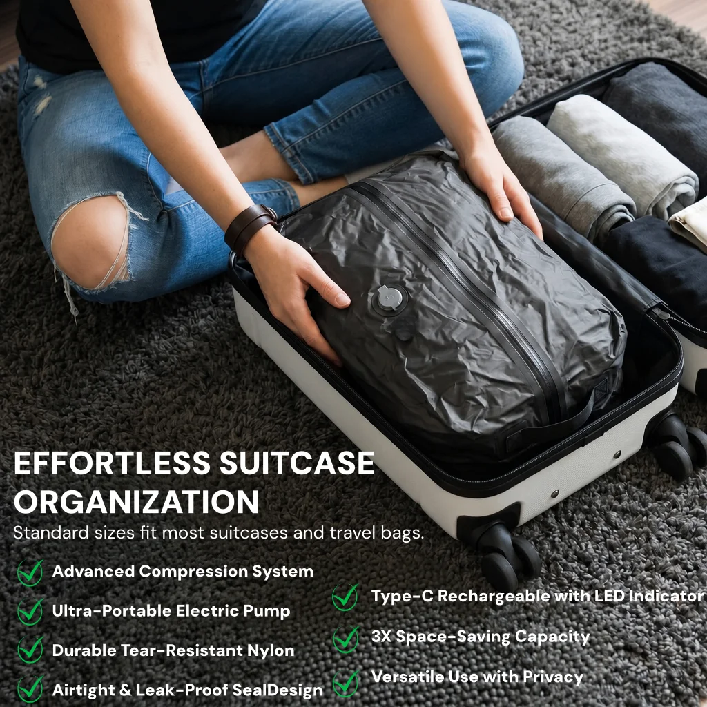 Vacuum Compression Storage Bag - đánh giá và giá Travel Accessories Organizer Bag