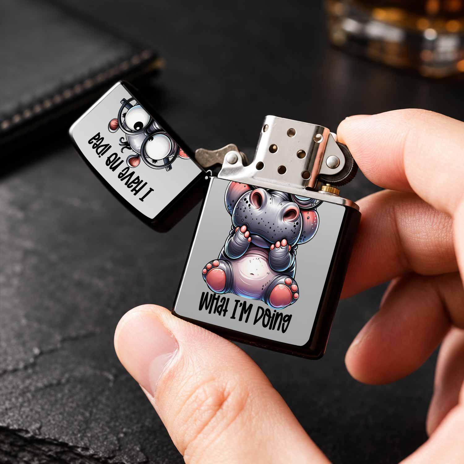 Cute Hippo Pattern Lighter Fun - đánh giá và giá Travel Accessories Ideas
