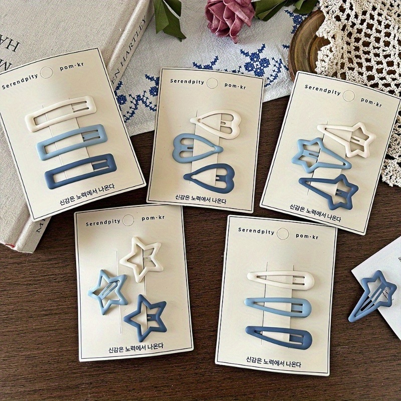 15pcs Matte Hair Clips Cute Gr - đánh giá và giá Travel Accessories Aesthetic