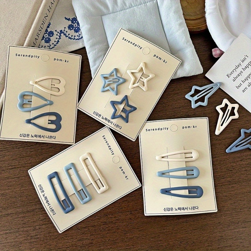 15pcs Matte Hair Clips Cute Gr - đánh giá và giá Travel Accessories Aesthetic